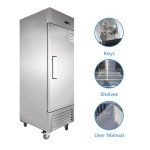 JINSONG 27" Stainless Steel Reach-in Freezer