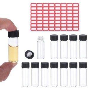 PATIKIL 4ml Clear Glass Vials - 12 Pack