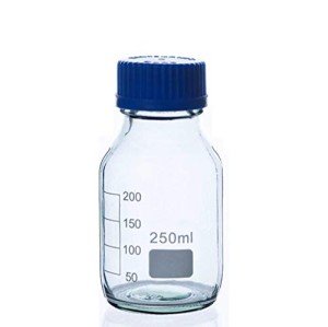 250ml Thick Glass Graduated Reagent Bottle with Cap