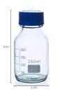 250ml Thick Glass Graduated Reagent Bottle with Cap