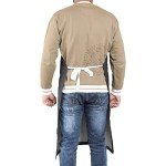 EISCO Black Adjustable Vinyl Laboratory Apron - Medium