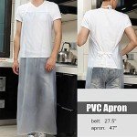Heavy Duty Waterproof PVC Kitchen Apron 47"x27.5