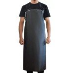 Waterproof Black Vinyl Apron - 43" Light Duty