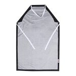 EISCO Black Adjustable Vinyl Laboratory Apron - Medium