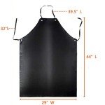 Waterproof Black Vinyl Apron - 43" Light Duty