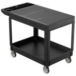 Heavy Duty 2-Shelf Utility Cart with Wheels