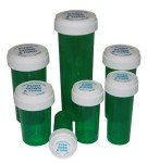 Green Child Resistant Pharmacy Prescription Vials - 240 Pack
