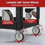 Heavy Duty 2-Shelf Utility Cart with Wheels