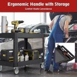 Heavy Duty 2-Shelf Utility Cart with Wheels