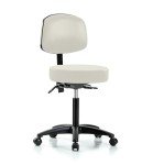 Height Adjustable Doctor's Stool with Backrest