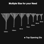 50mm Borosilicate Glass Funnel - 2 Pack