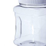 Hudson 1/2 Gallon Plastic Grip Jars, 6 Pack