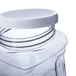 Hudson 1/2 Gallon Plastic Grip Jars, 6 Pack
