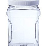 Hudson 1/2 Gallon Plastic Grip Jars, 6 Pack