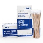JMU Medical 500 Non-Sterile Cotton Swabs - 6 Inch