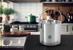 Insulated Silver Ice Bucket with Lid and Tongs