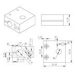Nickel Plated Copper Heater Block for 3D Printers