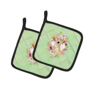 Yellow Lab Flower Pot Holders Set of 2