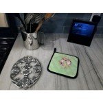 Yellow Lab Flower Pot Holders Set of 2
