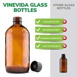 12 Pack of 8 oz Amber Glass Bottles