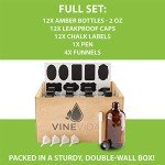 12 Pack of 8 oz Amber Glass Bottles