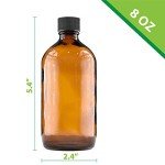 12 Pack of 8 oz Amber Glass Bottles