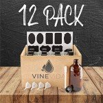 12 Pack of 8 oz Amber Glass Bottles