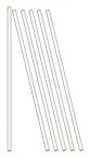 Set of 6 Round Lab Glass Stirring Rods