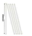 Set of 6 Round Lab Glass Stirring Rods