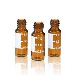 ALWSCI 100pcs Autosampler Vials with Black Caps