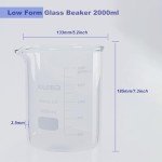 JOLABEAR 2000ml Borosilicate Glass Beakers