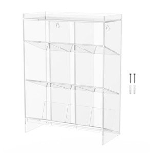 Acrylic Tube Rack with 9 Compartments - Wall Mount