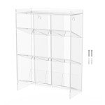 Acrylic Tube Rack with 9 Compartments - Wall Mount
