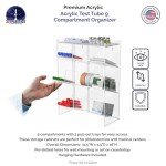 Acrylic Tube Rack with 9 Compartments - Wall Mount