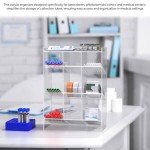 Acrylic Tube Rack with 9 Compartments - Wall Mount