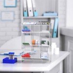 Acrylic Tube Rack with 9 Compartments - Wall Mount