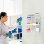Acrylic Tube Rack with 9 Compartments - Wall Mount