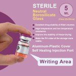 20 PCS 5ml Sterile Empty Vials with Labels