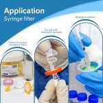 Sterile PTFE Syringe Filters, 20 Pack, 0.22 μm