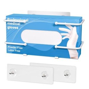 Wall-Mounted Metal Dispenser for Gloves and Tissue