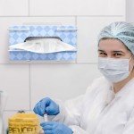Wall-Mounted Metal Dispenser for Gloves and Tissue
