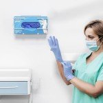 Wall-Mounted Metal Dispenser for Gloves and Tissue