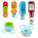2-Pack Reusable Leak-Proof Bottle Emptying Caps
