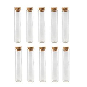 10-Pack 60ml Glass Bottles with Cork Stoppers