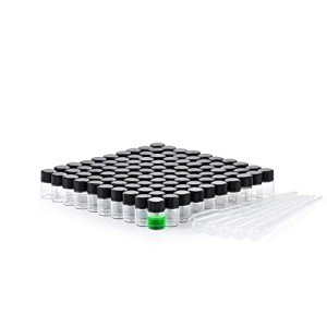BKMAMLAB 2ml Clear Glass Bottles with Caps - 100 Pack