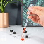 BKMAMLAB 2ml Clear Glass Bottles with Caps - 100 Pack