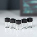 BKMAMLAB 2ml Clear Glass Bottles with Caps - 100 Pack