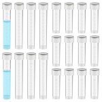 40pcs Clear Plastic Test Tubes with Caps