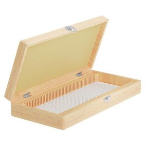 50-Slide Microscope Storage Box with Cork Lining