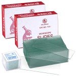 100PCS Clear Microscope Slides & Square Coverslips